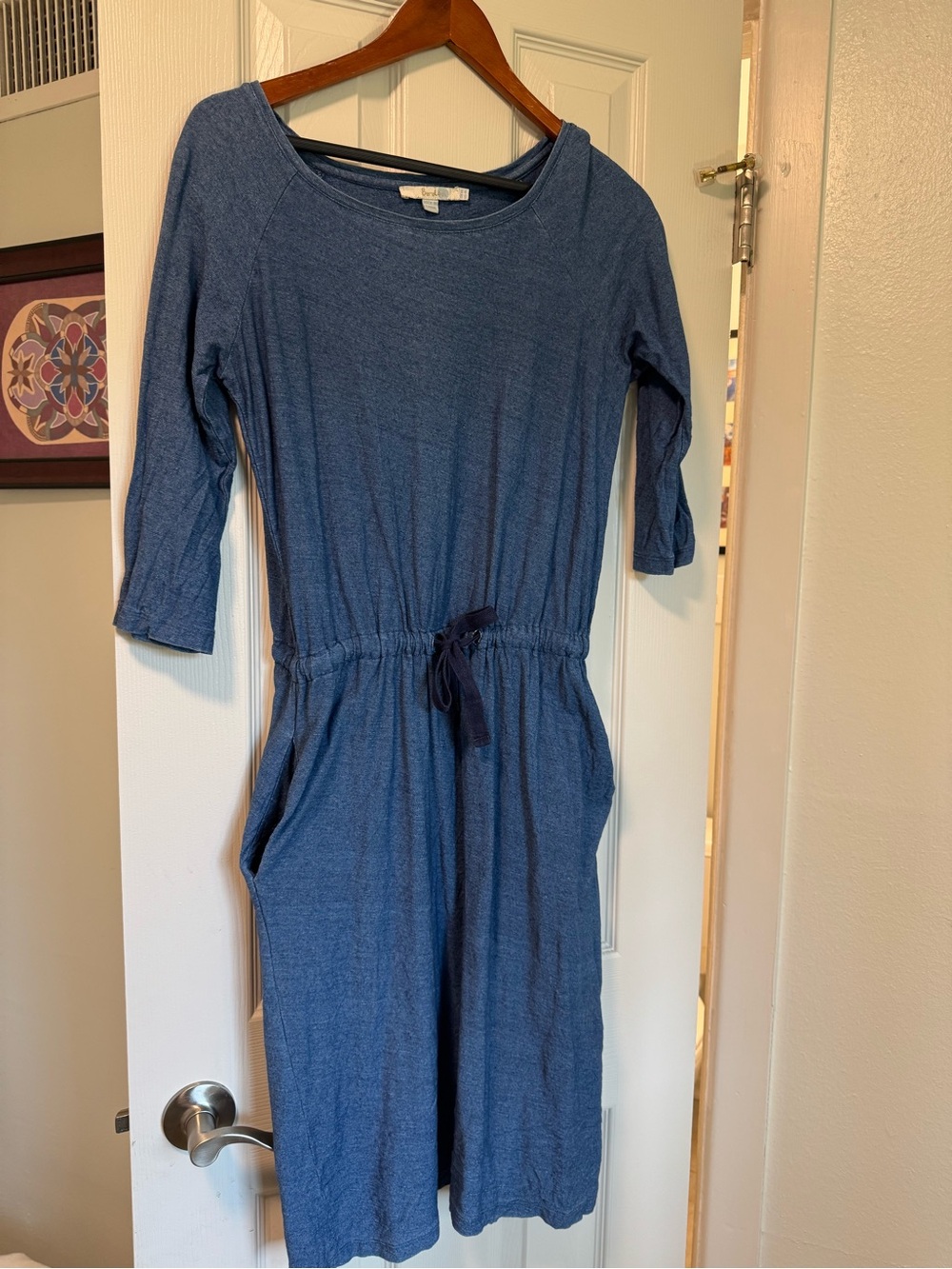 Boden Denim Casual Blue Cotton Drawstring Women’s Dress